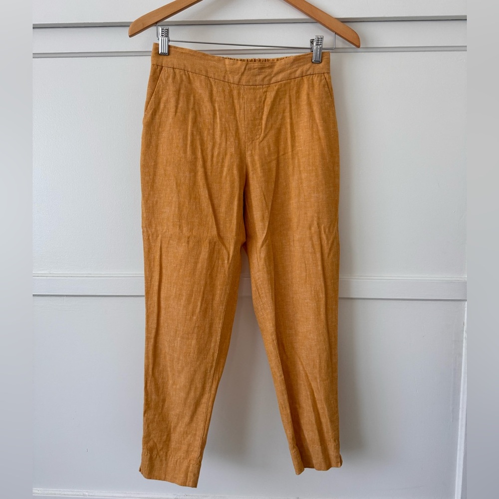 Banana Republic Petite Hayden Stretch Linen Pull-On Soft Ankle Pant Size 0 P